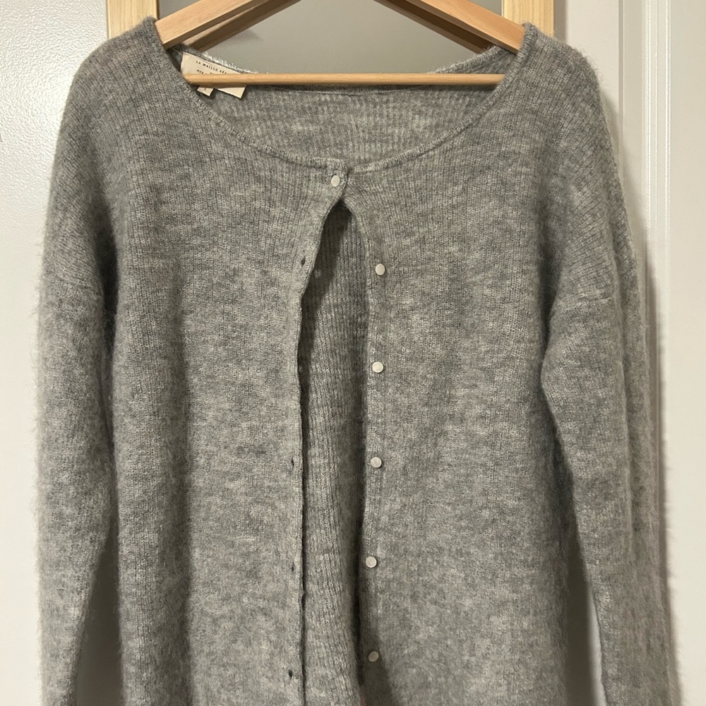 Sezane Gray Gaspard Cardigan